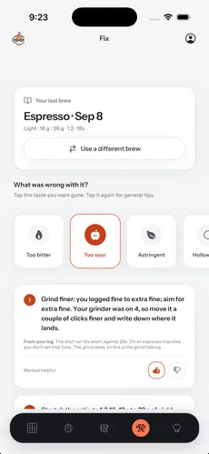 BrewMate Fix tab